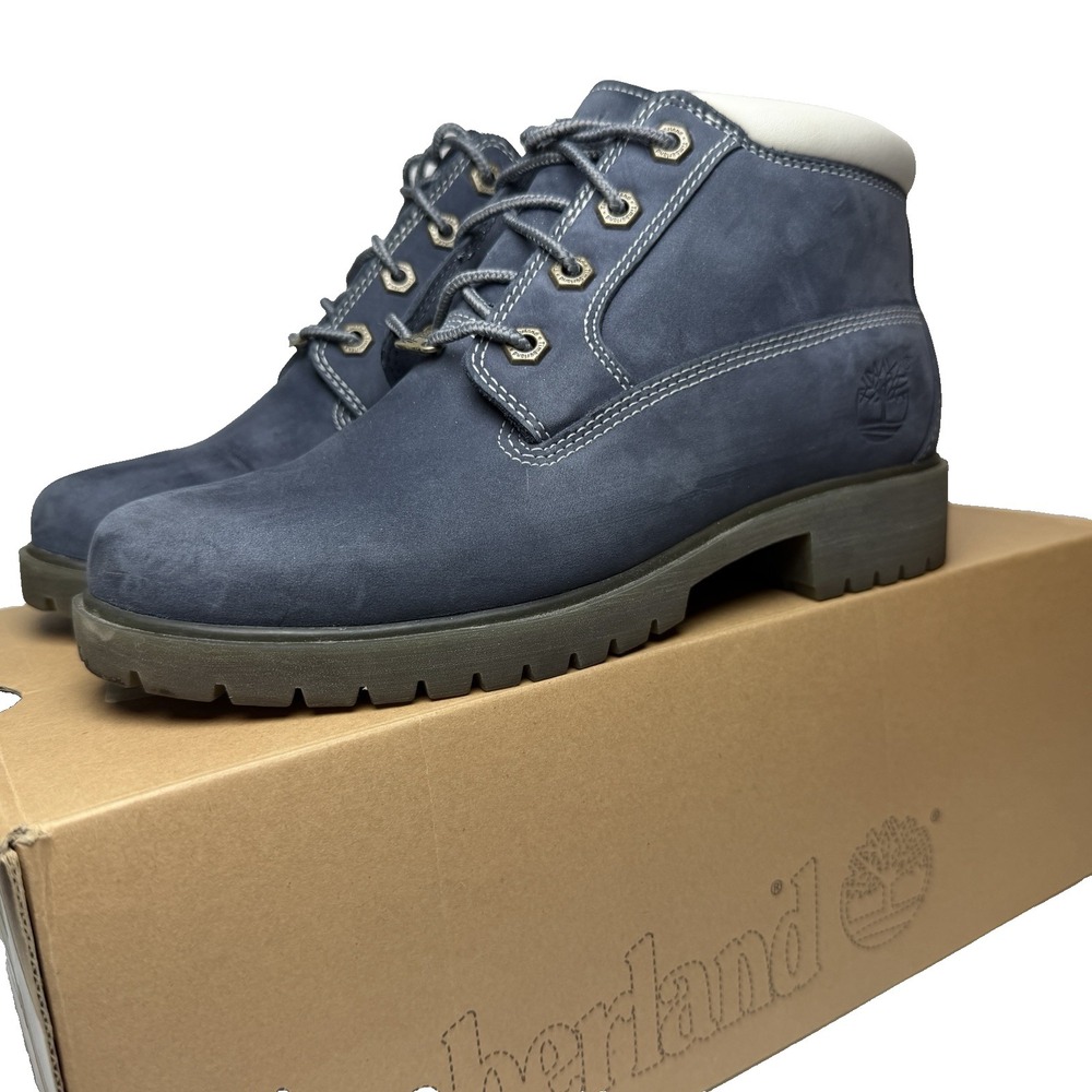 Timberland Nellie Chukka Boots Womens Size 6.5W Blue‎ Waterproof Lace Up NEW